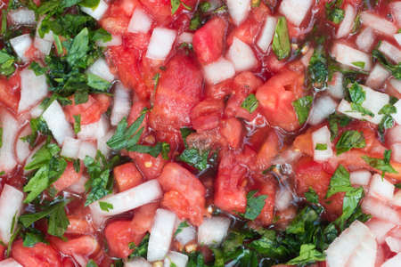 fresh tomato sauce ingredients closeupの写真素材