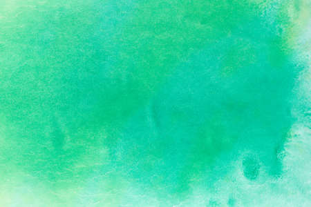 turquoise color watercolor painted background textureの写真素材