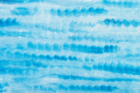 blue waves watercolor pattern painted pattern on paper backgroundの写真素材