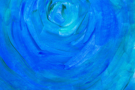 blue painted on paper acrylic background textureの写真素材