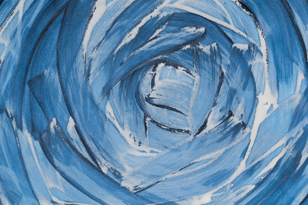 blue and white colors color painted background on paper textureの写真素材