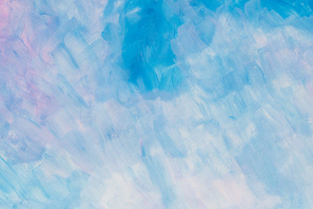 pink and blue painted background on paper textureの写真素材