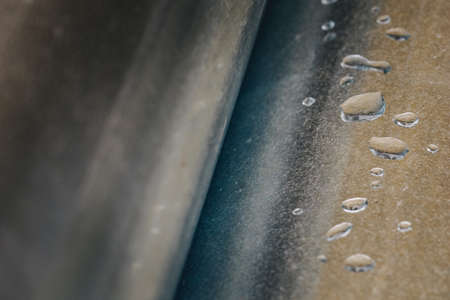 The New Rain Water Draining Metal Downpipe.の写真素材