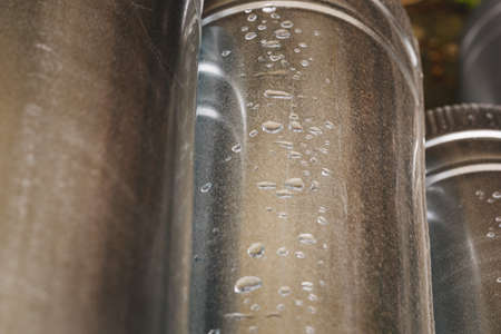 The New Rain Water Draining Metal Downpipe.