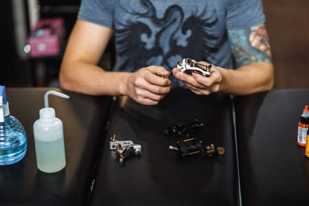 Man tattoo artist