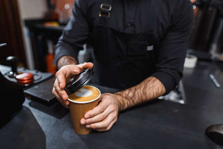 Making a espresso and cappuccino.