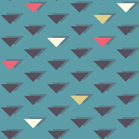 Vector Retro Abstract Triangles seamless pattern background.のイラスト素材
