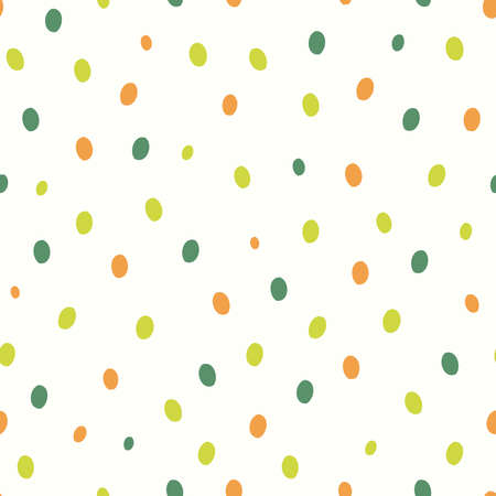 Vector Playful and Colorful Papaya Seeds Confetti seamless pattern background. Perfect for fabric, scrapbooking and wallpaper projects.のイラスト素材