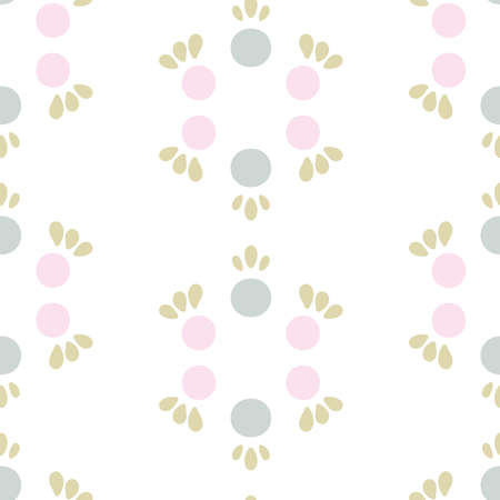Vector Cute Abstract Fruit Bud in pastel colors seamless pattern background. Perfect for fabric, wallpaper and scrapbooking projects.のイラスト素材