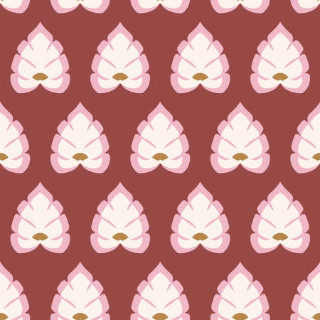 Vector Beautiful Monstera Leaves with Sweet Colors seamless pattern background. Perfect for fabric, scrapbooking and wallpaper projects.のイラスト素材