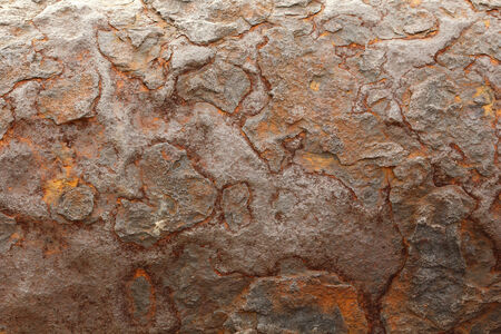 Old corroded iron, full of oxideの写真素材