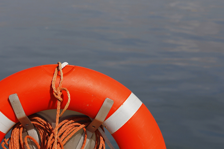 Orange pool float, life preserverの写真素材