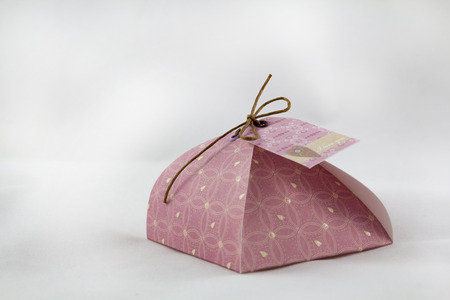 Handmade gift box, in paperの写真素材