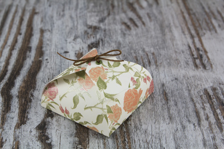 Handmade gift box, in paperの写真素材