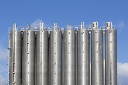 Industrial silos in the chemical industryの写真素材