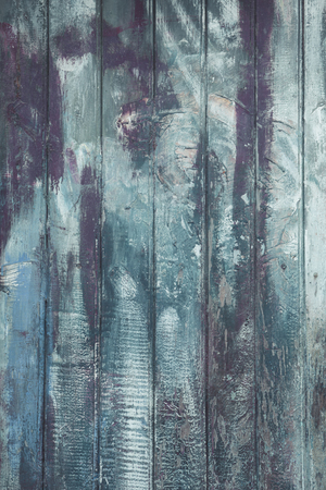 Old painted wood, in blue tonesの写真素材