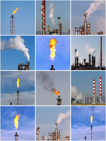 Industrial composition of oil and gas refinery shotsの写真素材