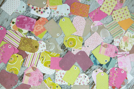 Many paper tags for packaging