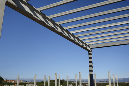 Construction site of a precast concrete building