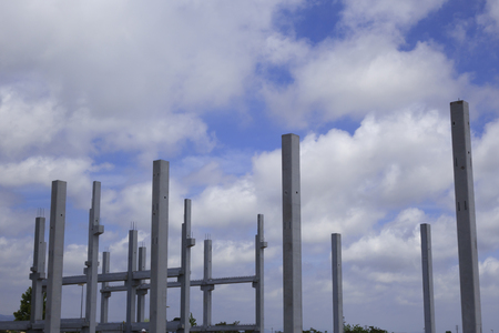 Concrete structure in the construction site