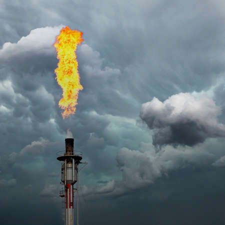 Fire from a gas torchの写真素材