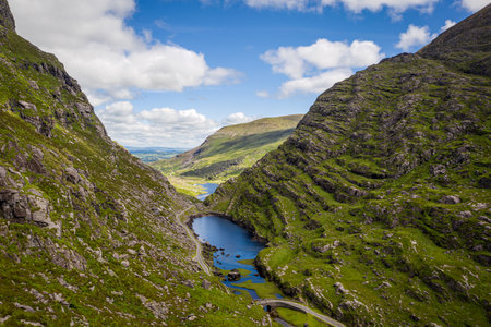 Nice Flight Above Gap of Dunloe, Killarney, Kerry, Irelandの写真素材