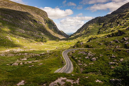 Stunning Landscapes at Gap of Dunloe, Killarney, Kerry, Irelandの写真素材