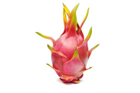 dragon fruit isolate on whiteの写真素材