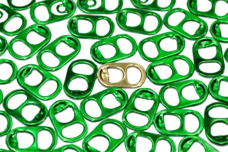 aluminium lid isolate on whiteの写真素材