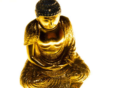 Buddha Still life with white backgroundの写真素材