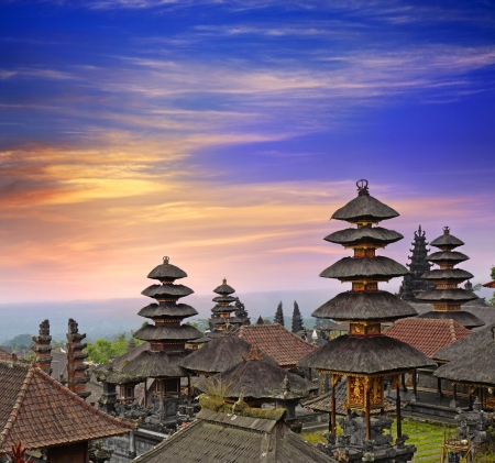 Pura Besakih - largest hindu temple of Bali, Indonesia の写真素材