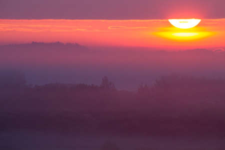 Landscape dunes of Berkheide at dawn in Katwijk, Netherlands. Nature image from Holland.の写真素材