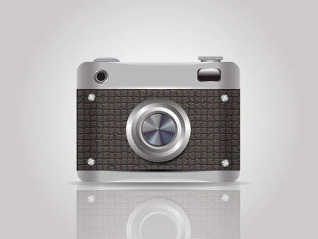 Retro photo camera. Vector illustration.のイラスト素材
