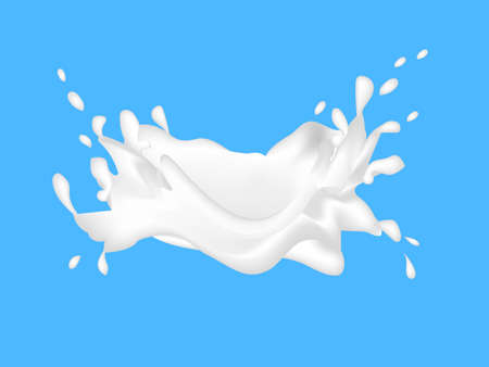 Splash of milk. World Milk Day. Vector illustrationのイラスト素材