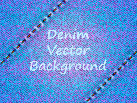 Blue jeans with two diagonal seams background. Vector illustration.のイラスト素材