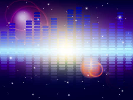 Music blue equalizer. Vector illustration.のイラスト素材