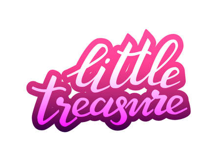 Little treasure lettering sticker. Vector illustrationのイラスト素材