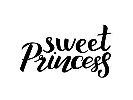Lettering sweet Princess. Vector illustrationのイラスト素材