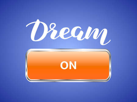 Dream on lettering. Vector illustrationのイラスト素材
