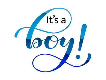It's a boy lettering. Children's phrase for clothes, poster or postcard. Vector illustrationのイラスト素材