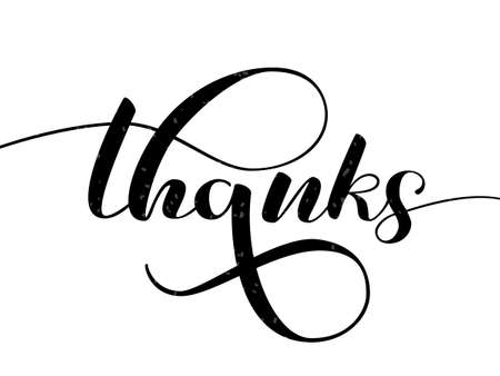 Thanks lettering. Vector illustrationのイラスト素材