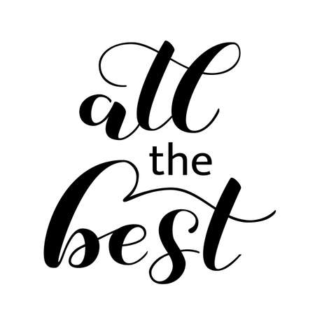 All the best lettering. Vector illustrationのイラスト素材