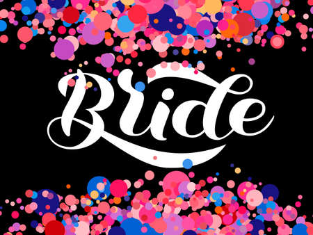 Bride lettering. Word for banner, clothes or poster. Vector illustrationのイラスト素材