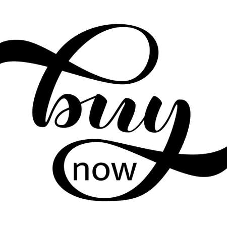 Buy Now Lettering Word For Banner Or Poster Vector Illustration