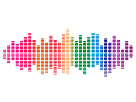 Music rainbow equalizer. Vector illustration for  card.のイラスト素材