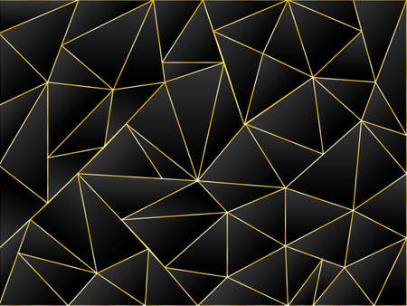 Black abstract low poly background. Vector stock  illustration for poster or banner
