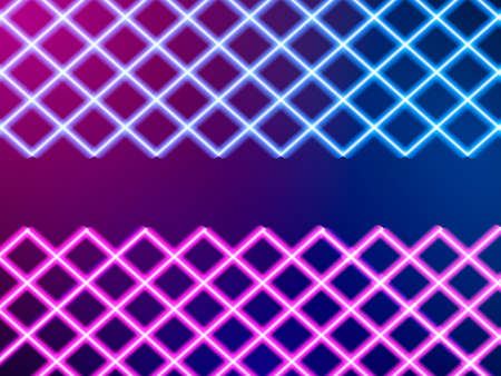 Neon striped lighting. Abstract background. Vector stock illustration for posterのイラスト素材
