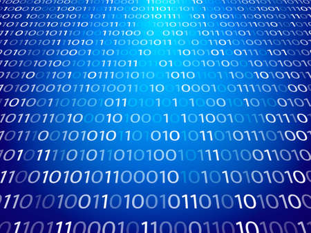 Matrix blue background. Vector illustration for banner, card or poster