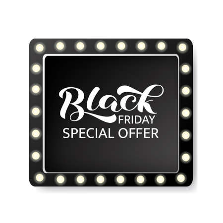 Black friday sale lettering. Quote for card or poster. Vector stock illustrationのイラスト素材