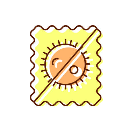 Antimicrobial material quality flat icon. Hygiene concept. Antiseptic fabric feature. Textile industry. Color symbol. Isolated vector stock illustrationのイラスト素材